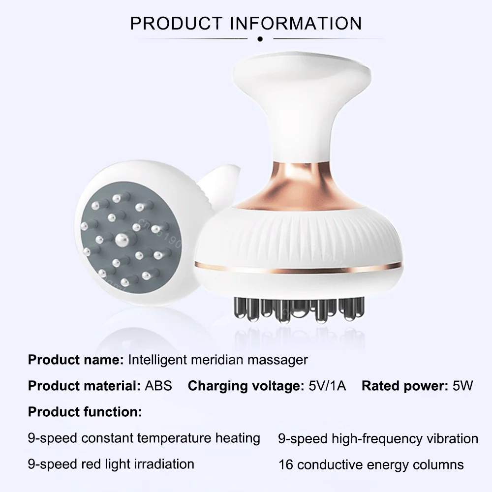 EMS Microcurrent Heated Massage Brush 6