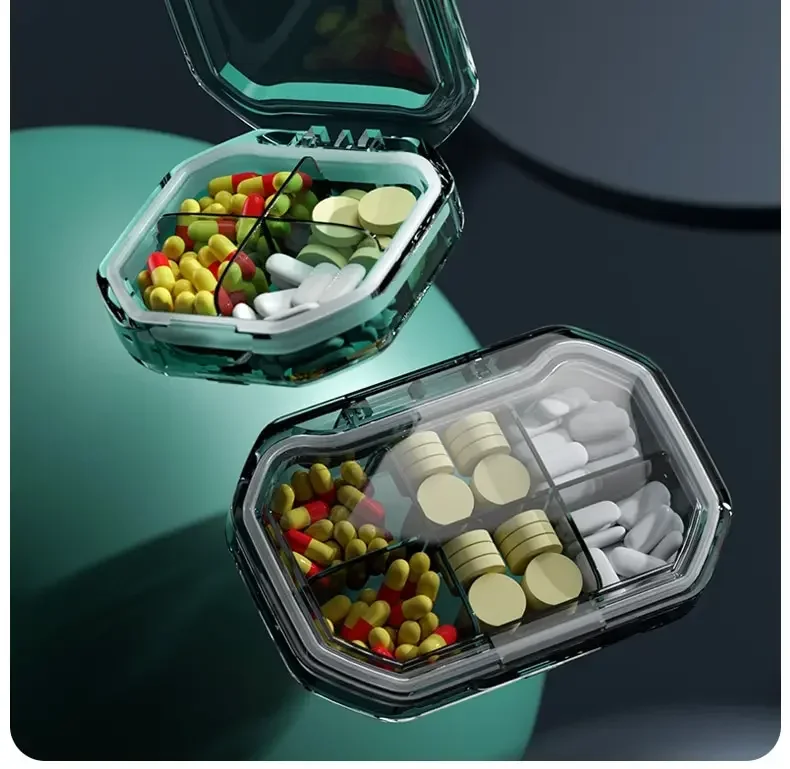 フラミンゴ サボテン ピルケース フラミンゴ・サボテンデザインピルケース PillCase」回転する蓋