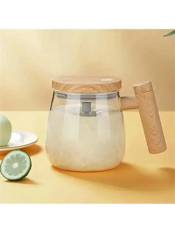 Self Stirring Coffee Mug High Borosilicate Glass
