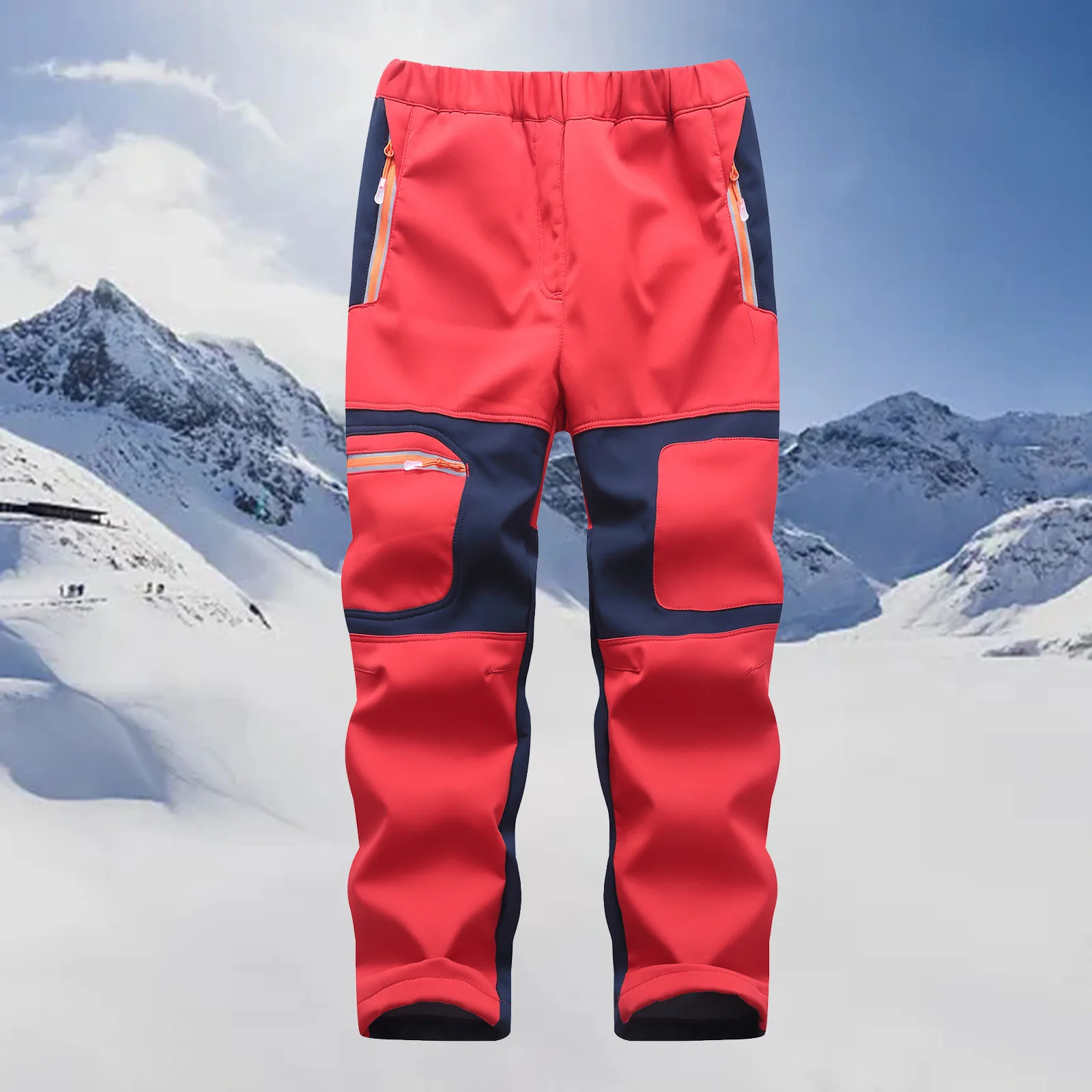 Children's Hiking Pants Waterproof Outdoor Boys Girls Sporty Warm Lined Fleece Long Trousers Soft Shell Kids Climbing Sweatpants girls pants,boys pants,kids pants,girls trousers