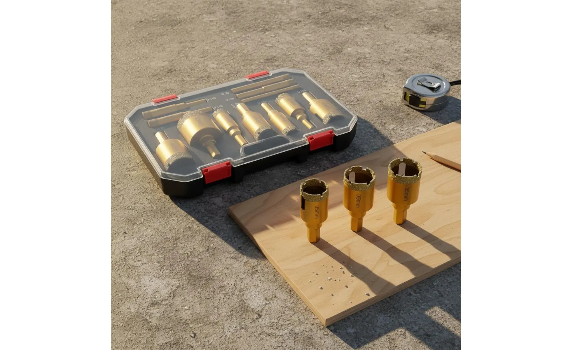 12 Pieces Brazed Crystal Drilling Drill Piece Set Storage Case Included Crystal Drilling Drill Piece Kit Marble Stone Hole