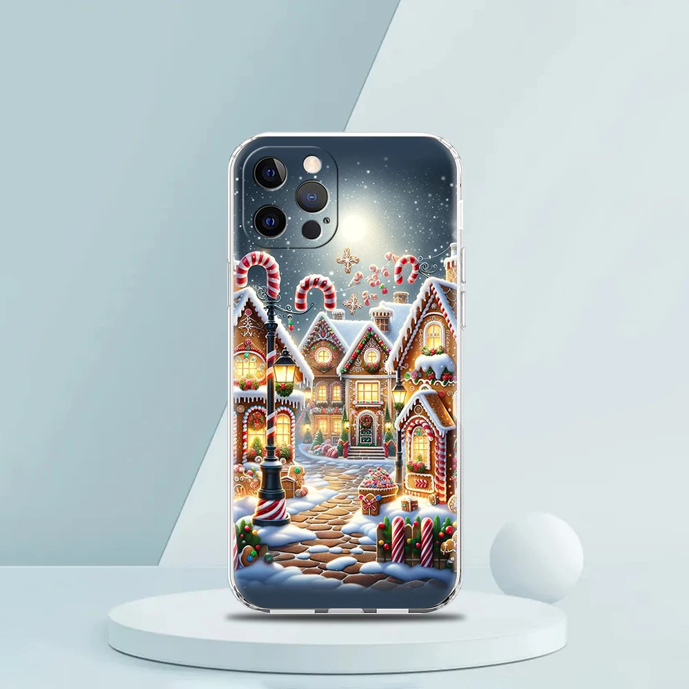 Neujahr Weihnachten weiche transparente Handyhülle für iPhone 16 15 14 13 12 11 Pro Max XR 8 7 Plus XS Max stoßfeste Hülle – Detail 8