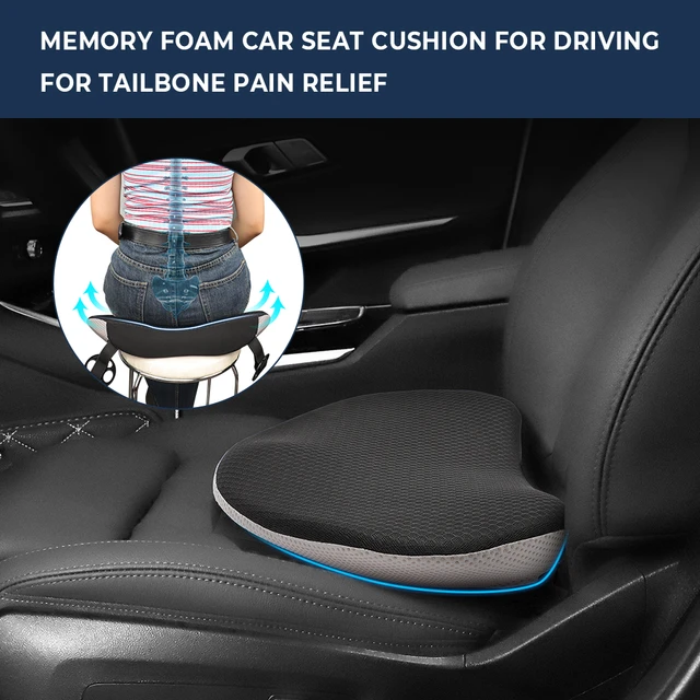 Car Seat Cushion Driver Seat Cushion With Comfort Memory Foam Vehicles  Office Chair Home Car Pad Seat Cover - AliExpress