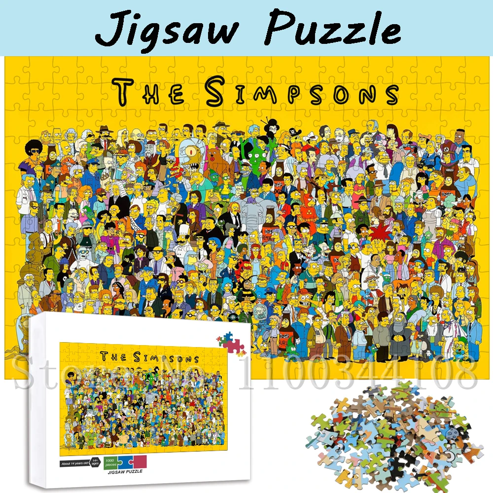 TheSimpsonsAllCharactersJigsawPuzzlesDisneyAnimationPuzzlesParentChildInteractive