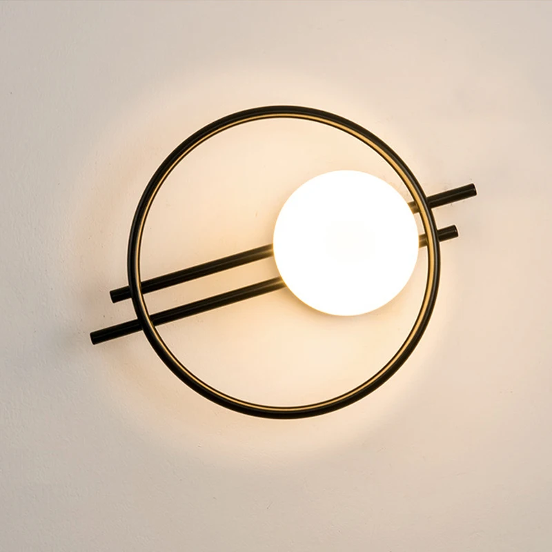 

Современный Стеклянный Железный настенный светильник в стиле индастриал, прикроватная тумбочка для гостиной, гостиницы, спальни, креативный коридор, предметы интерьера для дома