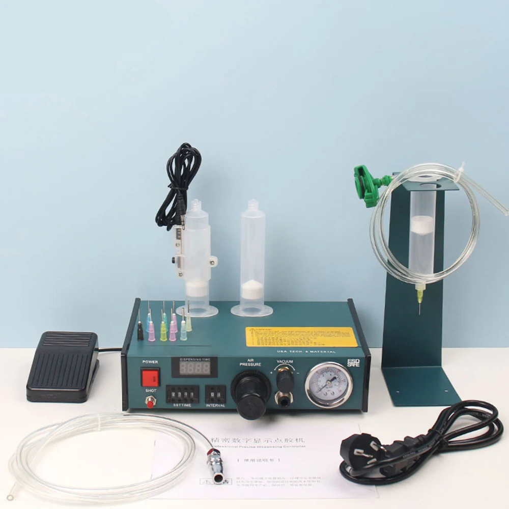 Auto Glue Dispenser Pneumatic Dispensing Controller Flux Solder Paste Liquid Controller Manual Pedal Dispenser soldering tool,welding tool