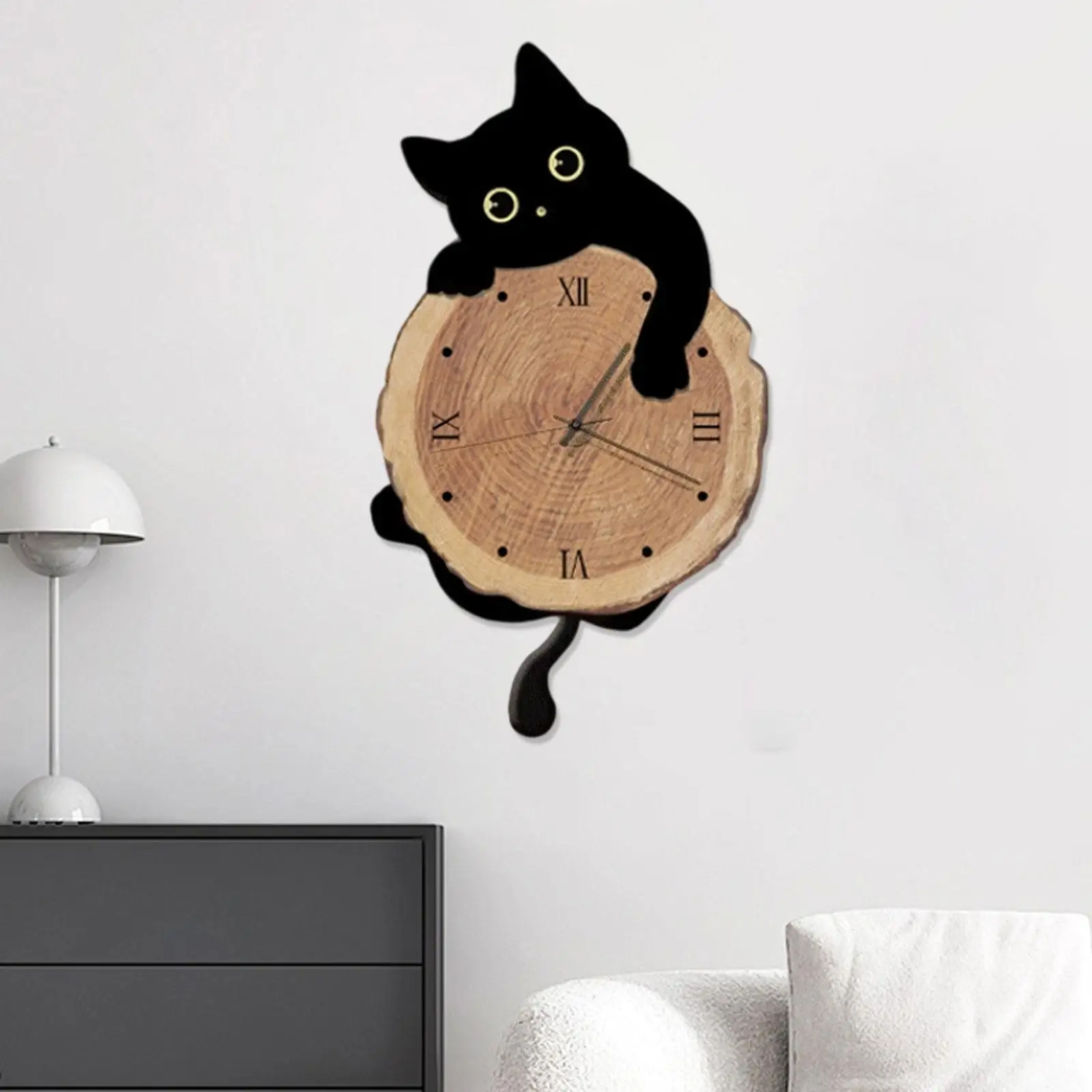 Cute Wooden Wall Clock Non Ticking Silent Hanging Clock for Home Living Room Dining Room Kids Bedroom Decoration Cute Wooden Wall Clock Non Ticking Silent Hanging Clock for Home Living Room Dining Room Kids Bedroom Decoration