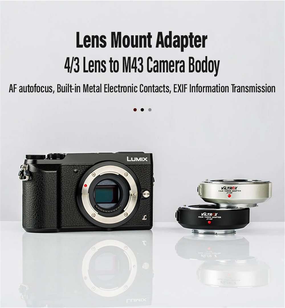 viltrox foco automático lente para micro câmera adaptador de montagem para olympus iii panasonic