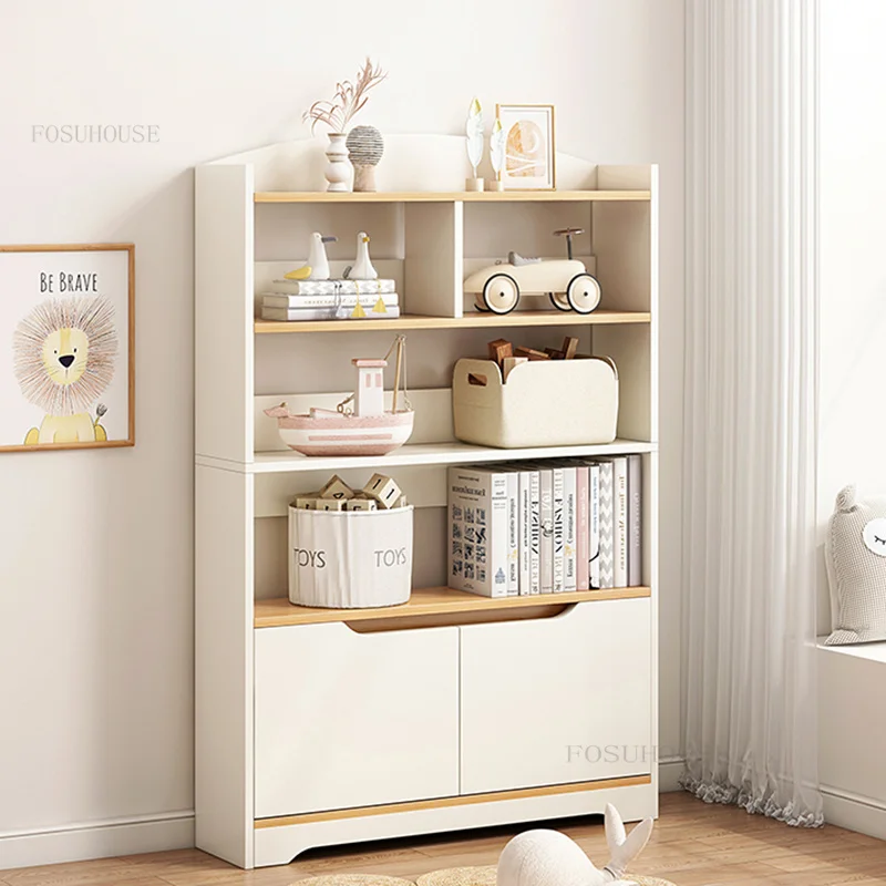 Nordic Living Room Bookshelf Modern Minimalist Book Shelf Creative Bookcase  Light Luxury Libraries Wood Shelving Home Furniture