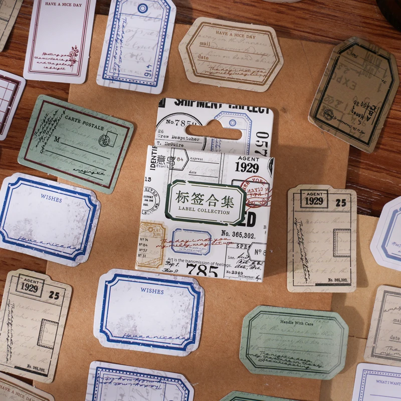 12 Confezioni/Lota Collezione Di Etichette Serie Retro Message Adesivo Autoadesivo