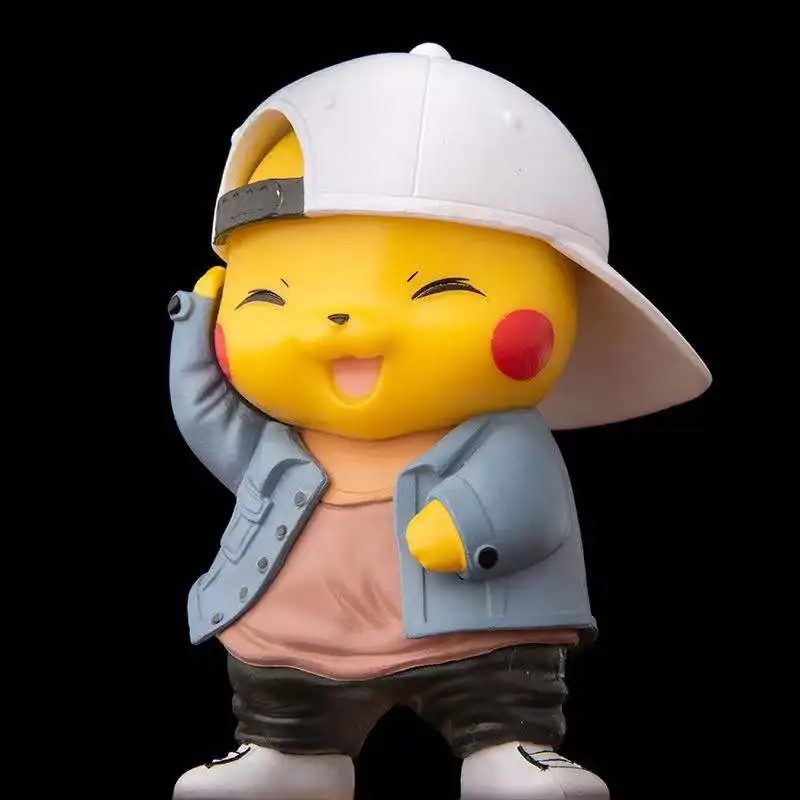 Anime Pokemon Pikachu Action Figure 8Cm Mini Q Cute Cartoon Pvc Model Toys Regali Per Bambini