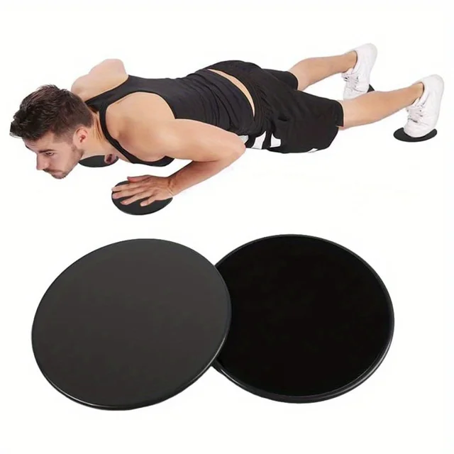 2pcs Pilates Slide Discs Yoga Abs Fitness Foot Mat Sled Waist Trainer Slide Board for Hip Lifting and Core Strength Training