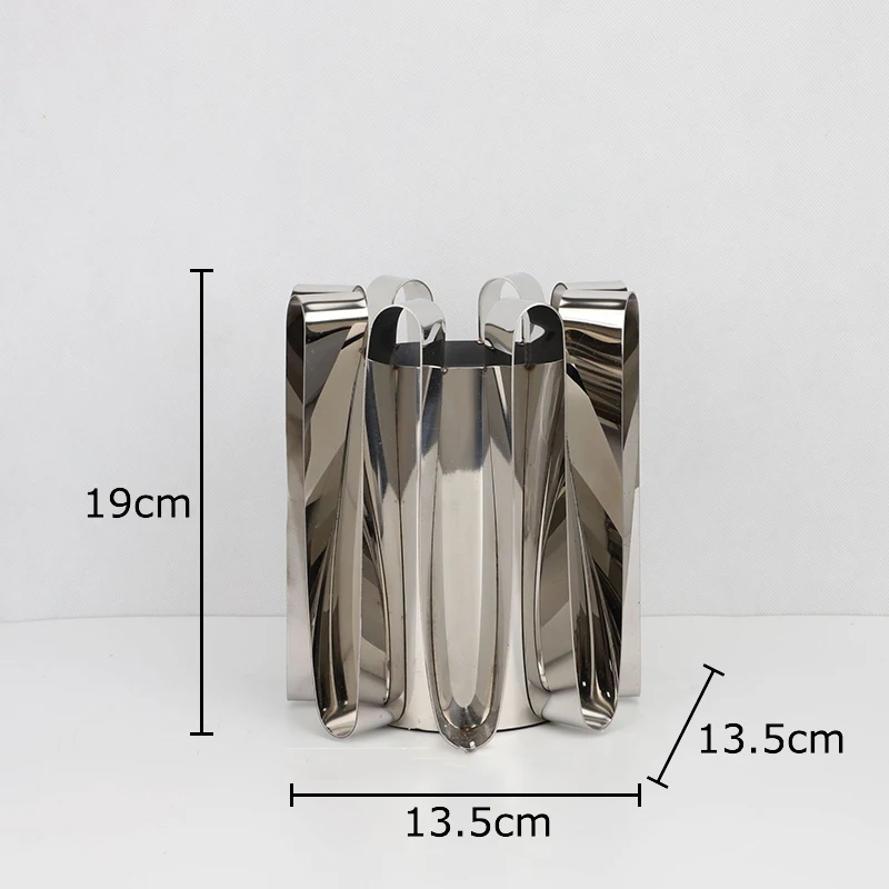 Silver-Plated Decorative Metal Vase for Floral Arrangements and Room Aesthetic