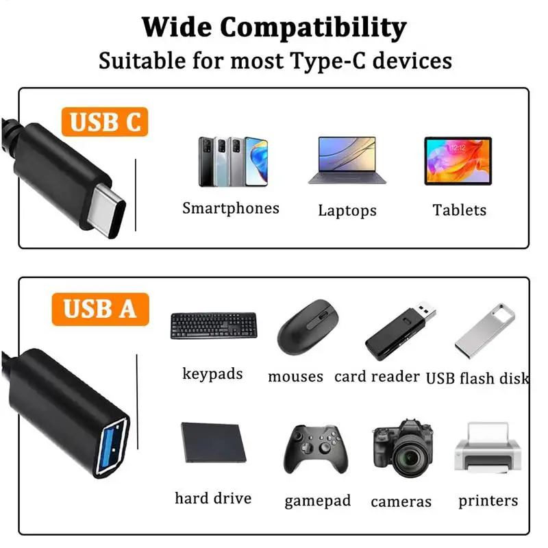 OTG Type C Cable Adapter USB to Type C Adapter Connector for Phone OTG Data Cable Headphone Converter