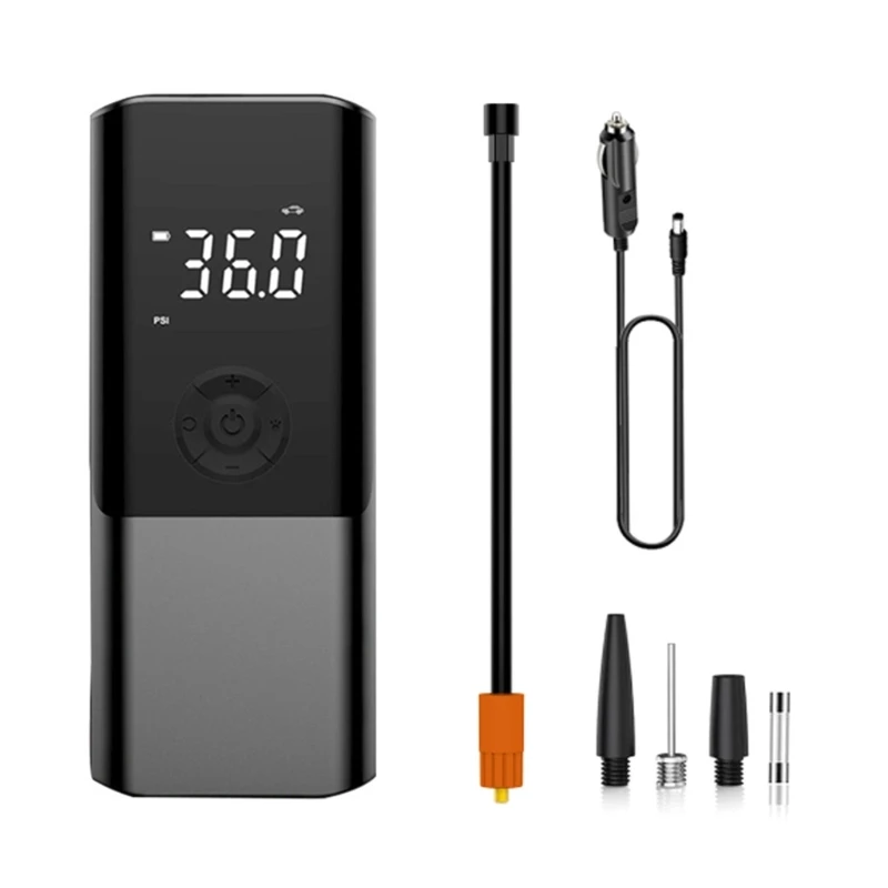 

Portable Car Air Compressor with LED Light Digital Pressure Gauge Tire Inflator DropShipping