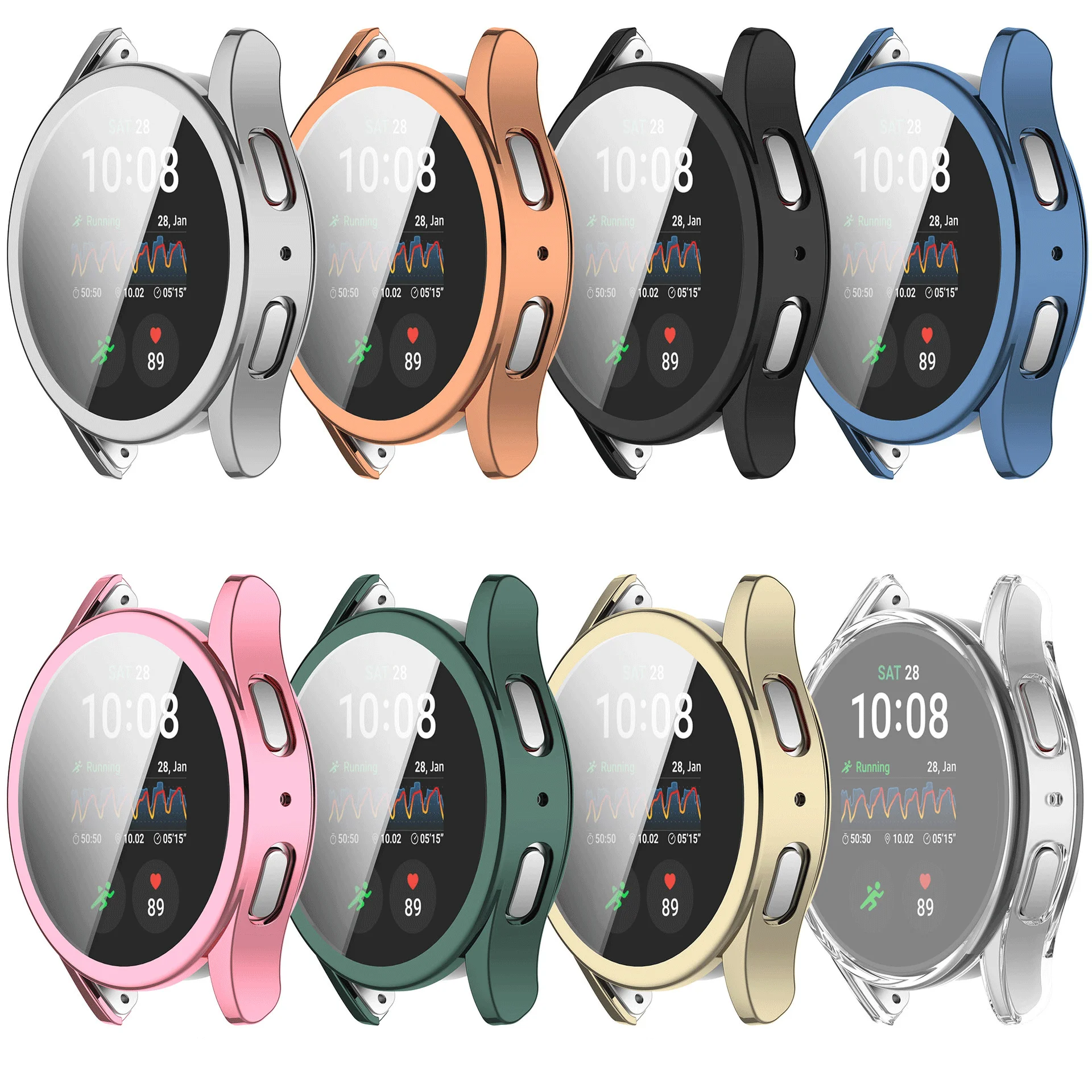 Enhanced Screen Protector Full Cover Case for Smartwatches - Soft TPU Protective Accessories