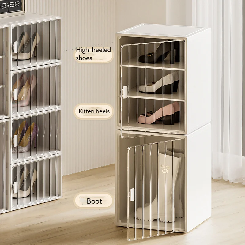 Storage Box Household High-Heeled Boots Shoe Box Superimposed