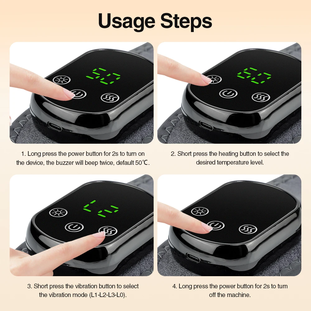 Heating Wrist Band Guard Wrap Neck Massager Vibration Ankle Wrist Massage Device