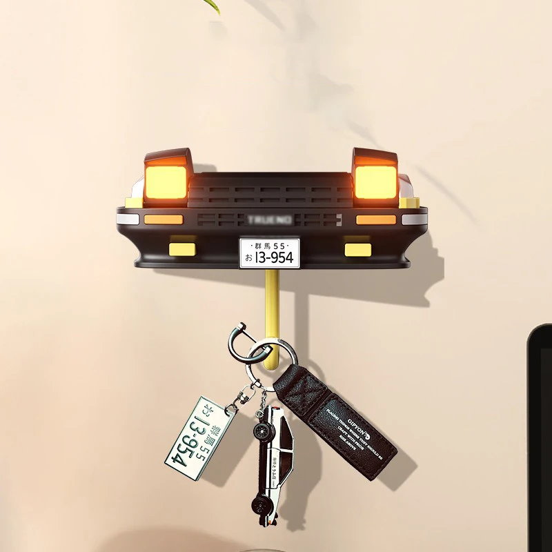 Creative Car Open Headlight Key Holder Wall Mount Key Hook Decor AE86 Mazda Shaped Key Hook Sturdy Hallway Entrance Keyholder 3