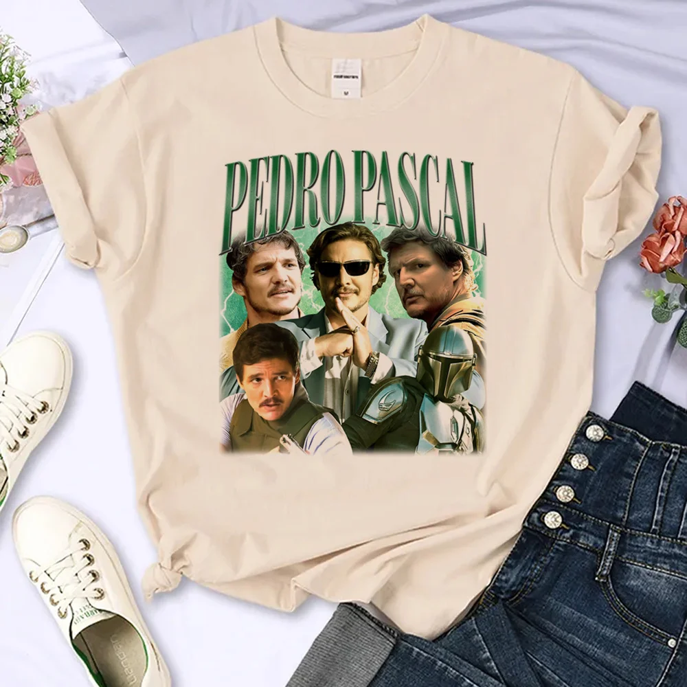 

Pedro Pascal t shirt women Japanese t-shirts girl Japanese y2k anime clothing