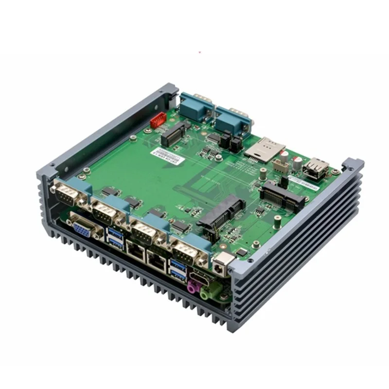 Economical Fanless Industrial Computer Support 6/7/8th Core i3/i5/i7 U Processor, 6*COM,6*USB, Support 12V DC IN