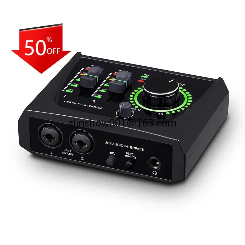 

New Upgrade 16Bit 48KHz Soundcard Interface Professional Recording Studio Equipment 22M