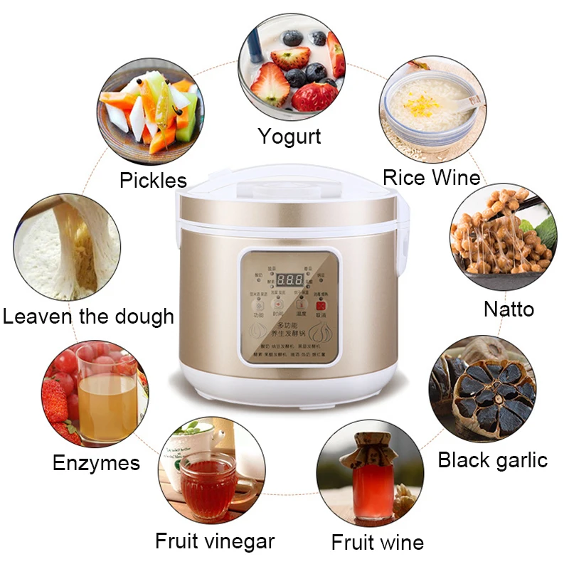 Black Garlic Fermenter Electric Smart Fruit Enzyme Garlics Fermentation Machine Automatic Zymolysis Pot Natto Yogurt Maker EU US 2