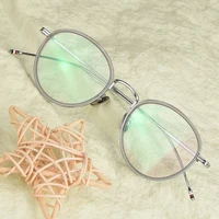 Нью-йоркская винтажная овальная круглая оправа для очков TB905 мужские и женские классические очки брендовые очки из чистого титана с футляром — изображение 5