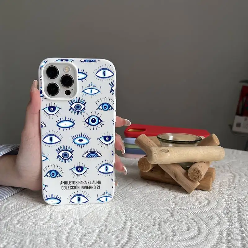 thumbnail image 1 of Funda de teléfono con estampado de ojo de la suerte, carcasa a prueba de golpes para iPhone 11, 13, 12, 14, 15 Pro Max, X, XS MAX, XR, SE, 7, 8 Plus, 1 of 5