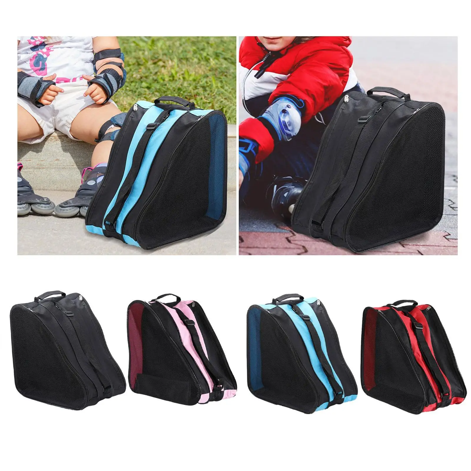 Roller Skate Bag Skate Carry Bag Fashion Durable Skiing Bags Organizer Skating Shoes Storage Bag Handbag for Ice Hockey Skate