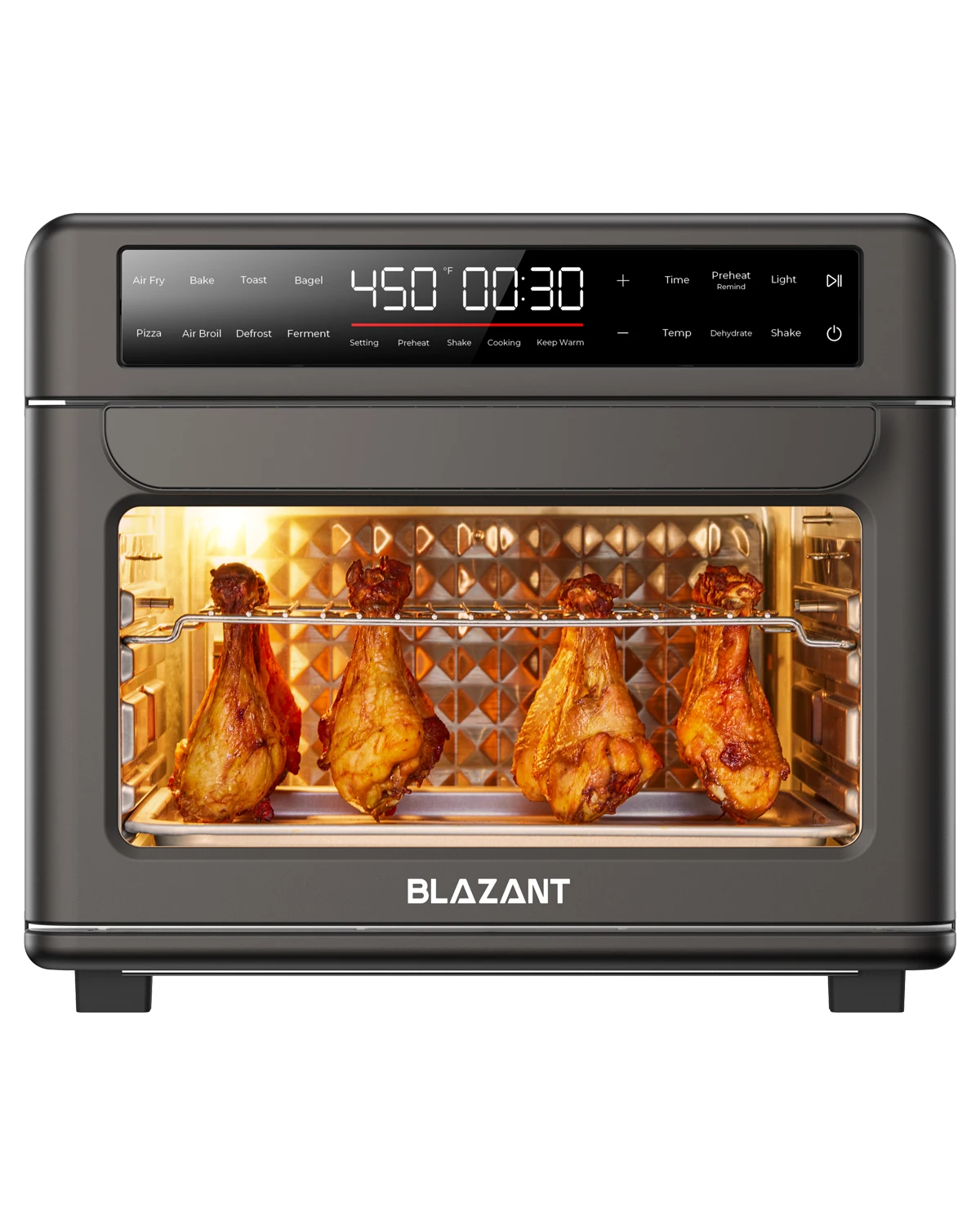 Large Capacity Air Fryer Toaster Oven Combo Countertop, Dishwasher Safe Detachable Panel, 26QT, with Drumstick Grill 6