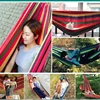 Single Wide Thick Canvas Hammock Outdoor Camping Backpackaging Leisure Swing Portable Hanging Bed Sleeping Swing Hammock 4