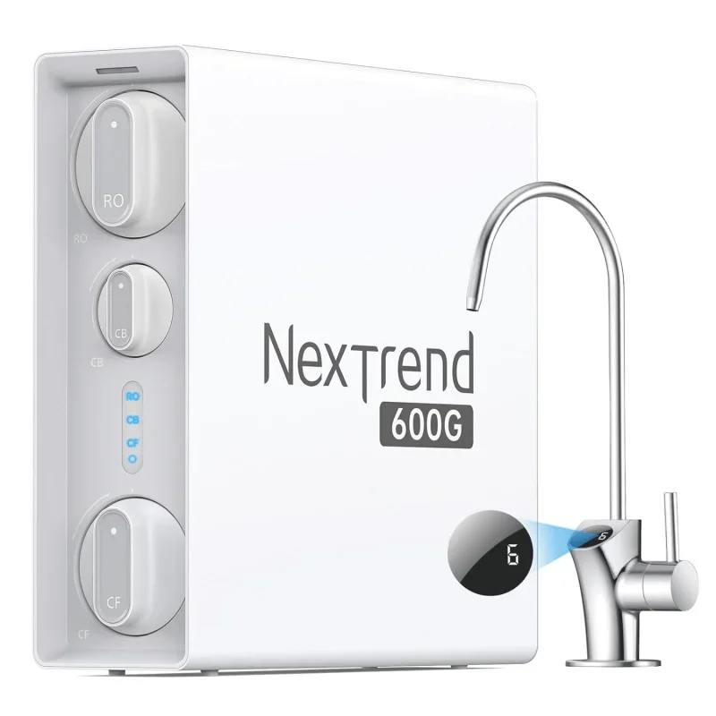 

Система обратного осмоса под раковиной: NexTrend 600 GPD безрезервуарные ROSystems с умным смесителем для кухонной раковины на 7 этапов