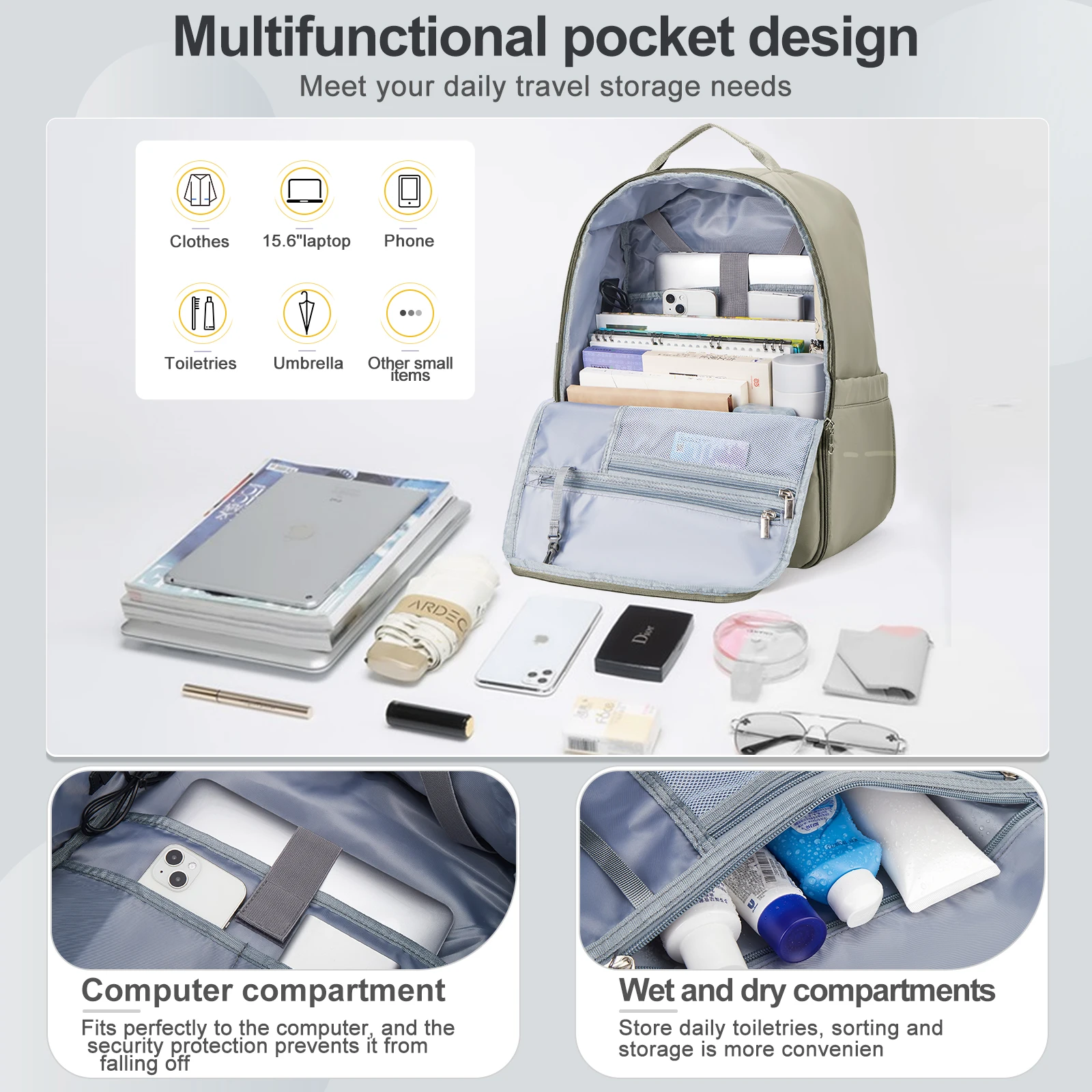 Easyjet Cabin Bag 45x36x20, Hand Luggage Travel Backpack Laptop Backpack for Women/Men，Travel Suitcase Bag Wizzair Carry On