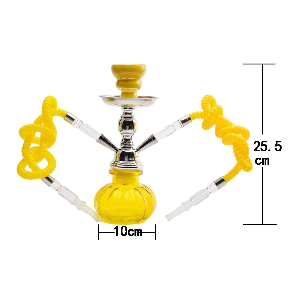 Small Glass Shisha Pipe Hookah Set Single Hose Bowl Charcoal Tong Narguile Completo Chicha Cachimba Pipa Nargile Water Pipe