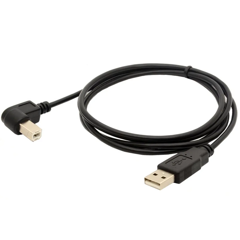 

1,5 м 5 футов Тип А Папа-тип в папа 90 ° угловой USB 2,0 кабель для сканера принтера