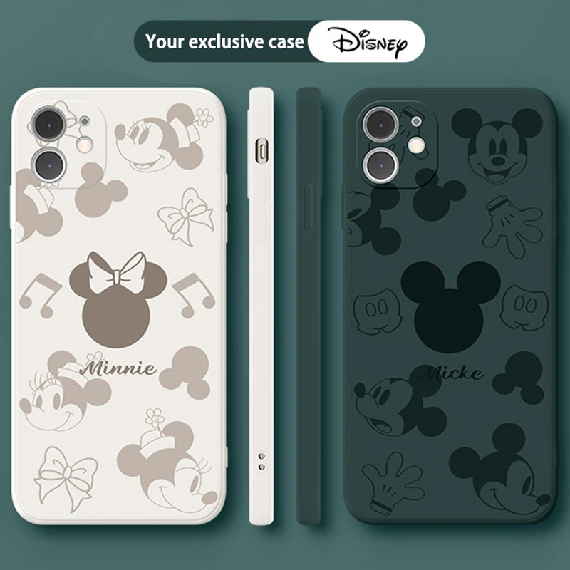 Mickey Mouse Anime Phone Case For iPhone 11 12 13 Pro MAX 12 13 Mini 5 6 7 8 Plus X XR XS MAX SE 2020 Soft Silicone Funda Cover phone cases for iphone 11