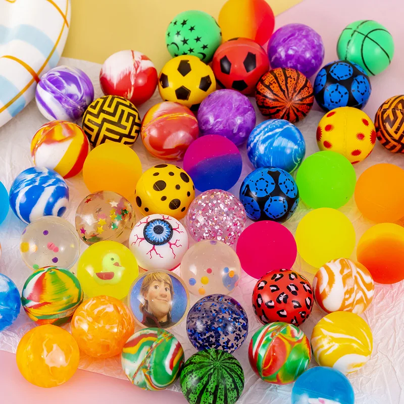 10Pcs 29mm Assorted High Bounce Rubber Ball Small Bouncy Ball Pinata Fillers Kids Toys Party Favors Bag Gifts Treat Goody Bag party toys,toy gift filler,bouncing balls toy