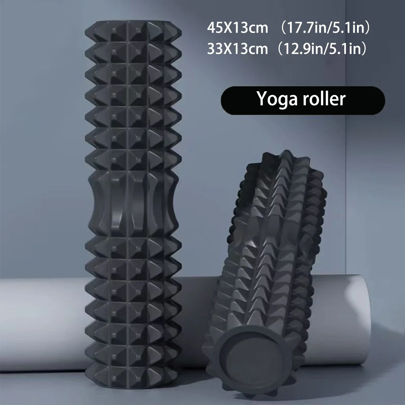 45cm Yoga foam roller muscle massage Block pilates tools Yoga Column fitness foam roller set gym Brick exercise equipment
