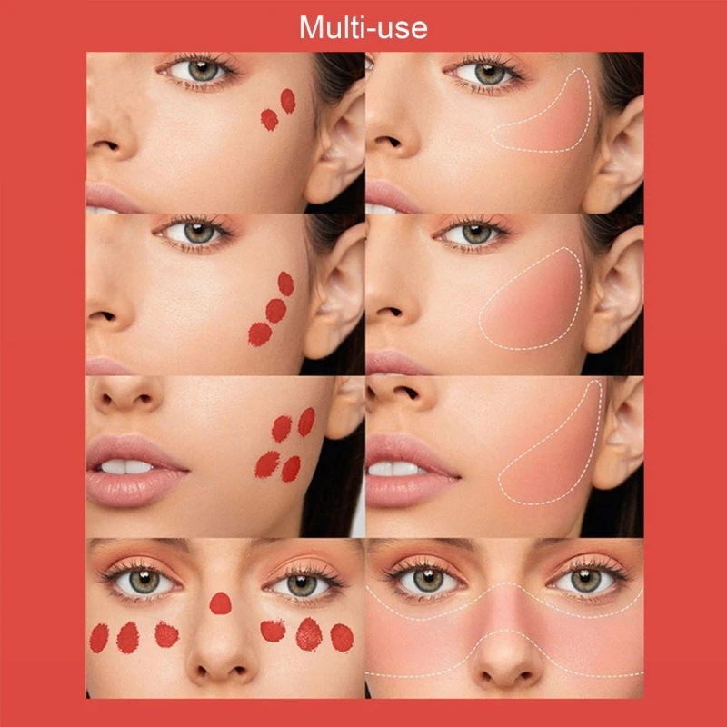 

RXJC Liquid Makeup Wand Cream Жидкие румяна с подушечкой-аппликатором для щек, губ, естественный вид, стойкая стойкость