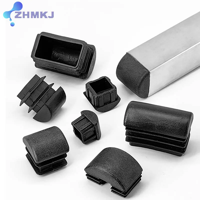 

Square Oblique Pipe Plug Blanking End Cap Black Plastic Table Chair Leg Dust Cover Furniture Feet Protector Silent Anti Slip