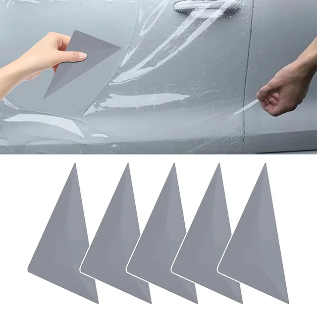 5Pcs Window Tint Squeegee Triangle Contour Corner Squeegee Card Scraper Vinyl Wrap Tool for Car Wrapping Window Film Install 4