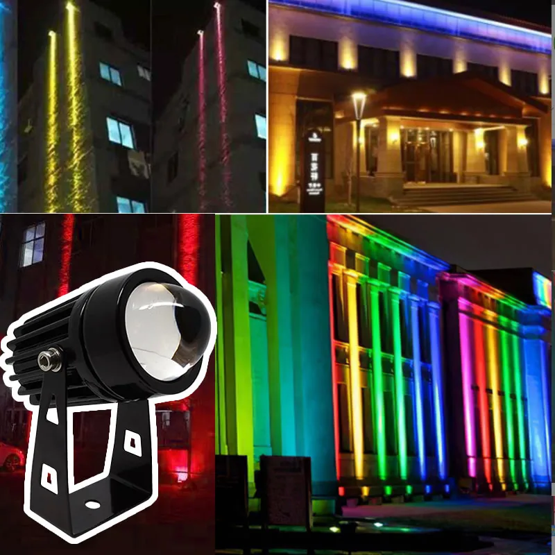 Outdoor LED Spotlight 5W landscape Lighting 110V-220V Warm white Cold white Red Green Blue Pink Golden Color Wall light IP66 6