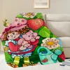 Cute S-Strawberry S-Shortcake Blanket Skin friendly comfort warm soft plush blanket suitable sofa living room office bedroom 4