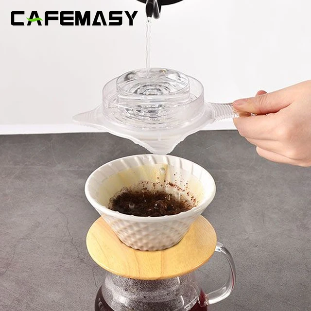 CAFEMASY Hand Brew Coffee Filter Drip Shower Portable Coffee Filter Coffee Maker Drip Coffee Tea Holder Reusable Paperless Pour