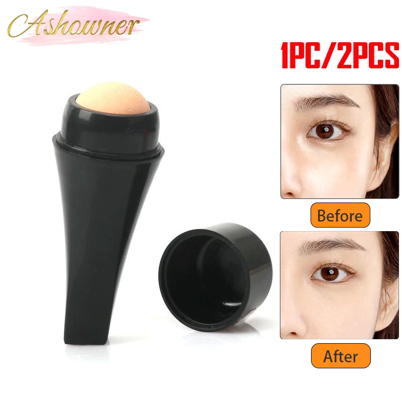 1/2PCS Face Oil Absorbing Roller Control Rolling Stone Matte Makeup