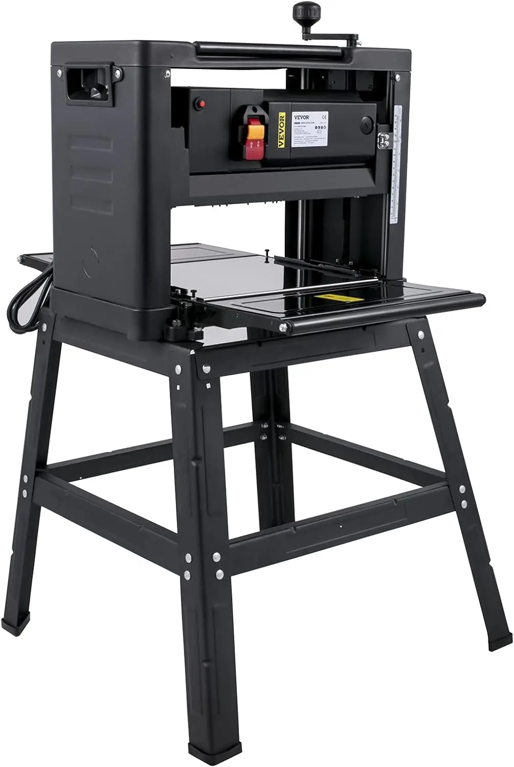 Power Benchtop Planers Three-Blade Two Speed 13" Width Worktable Thickness Planer with Extended Infeeding Table