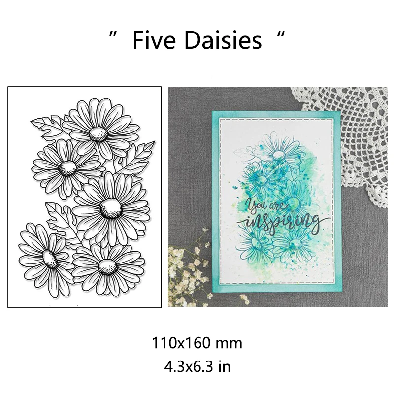 Flower Background Clear Silicone Stamps Scrapbooking Decorate DIY Card Making Scrapbook Material Craft Supplies clear stamps,clear rubber stamps 11*16cm