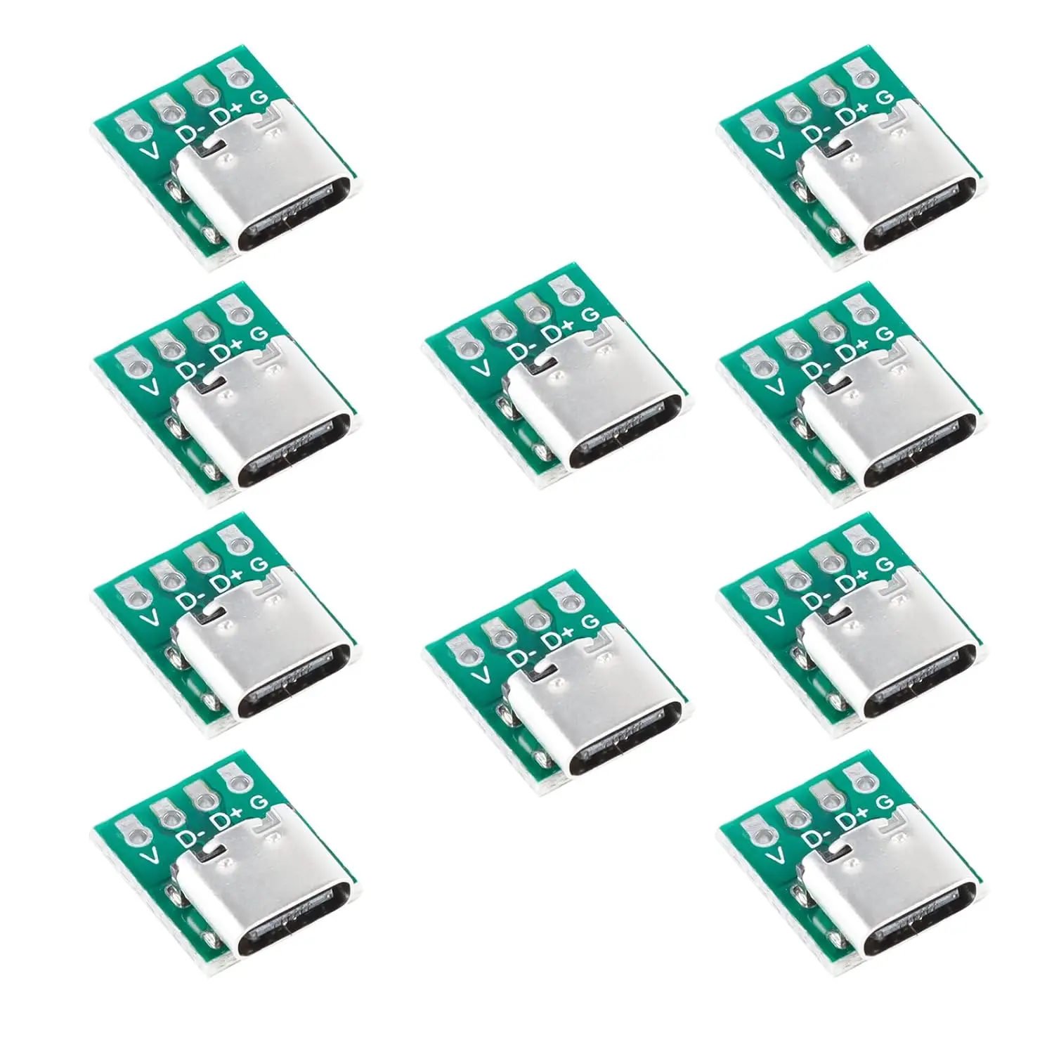 USB 3.1 타입 C 커넥터 보드 DIY 시리얼 기본 브레이크아웃 암 커넥터 USB 타입 C 브레이크아웃 보드(PCB 컨버터 보드 포함)
