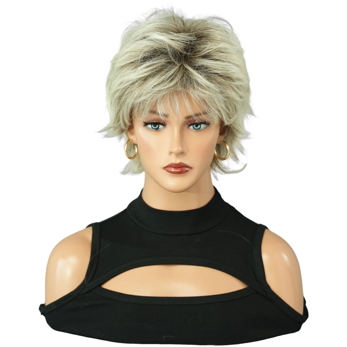 ショートウィッグ 7JHH かつらショートボブウィッグワインレッドウィッグ女性の